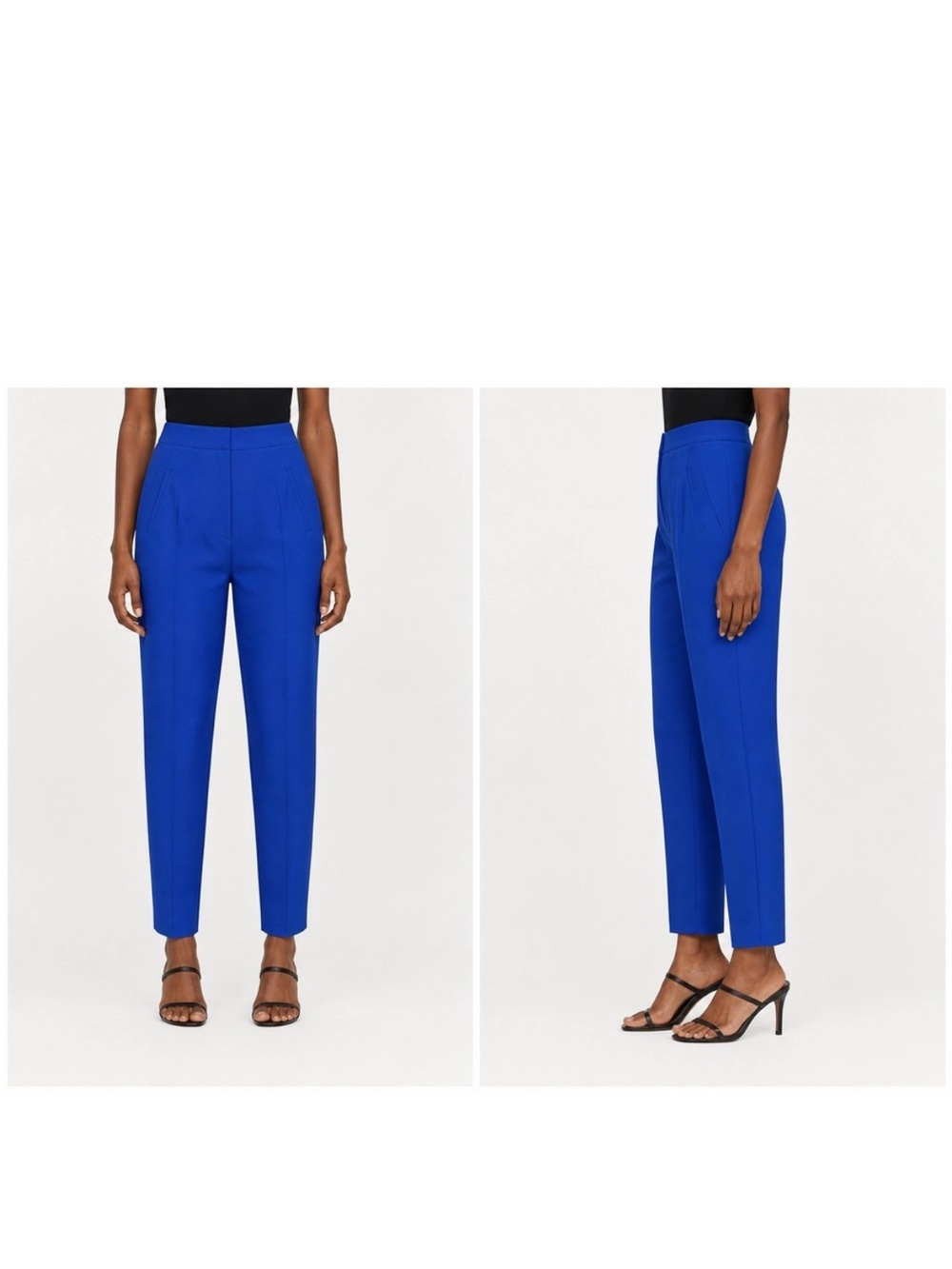 Zara Electric Blue Tailored Ankle Trousers